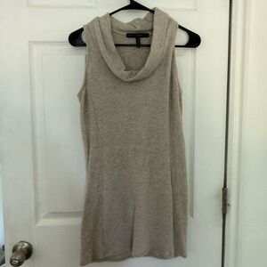 Sleeveless Cowl Neck Sweater Dress